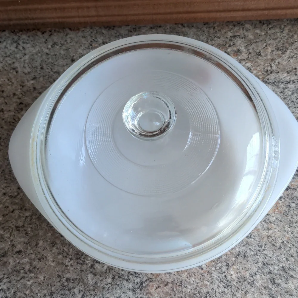Vintage Jeannette Glass RARE Glasbake Vegetable Medley Casserole Dish 1 Quart